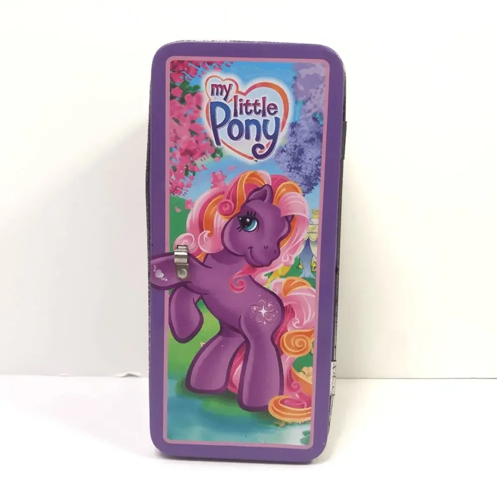my little pony tin coin bank twinkle twirl damaged as is‎ purple 2006 hasbro MLP